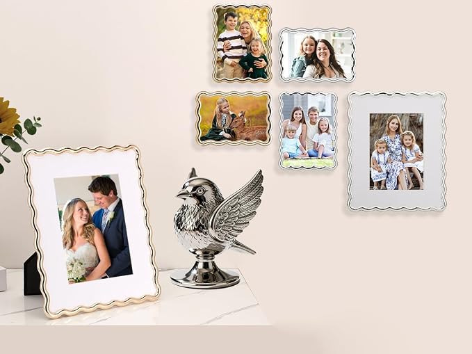 High-End Silver 4x4'' Square Zinc Alloy Picture Frames, - Image 8