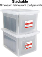 STAPLES Plastic File Box with Snap Lid, Letter/Legal Size - Image 6
