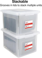 STAPLES Plastic File Box with Snap Lid, Letter/Legal Size - Image 6