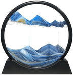 Muyan Moving Sand Art Picture Sandscapes in Motion Round Glass 3D Deep Sea Sand by Muyan