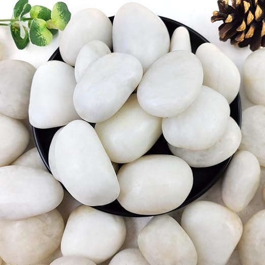 YISZM 10lbs White River Rocks, 2-3 Inch Natural Pebbles by YISZM-ForYourNaturalLife