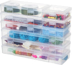 novelinks Clear Pencil Box and Small Plastic Storage Containers - Image 2