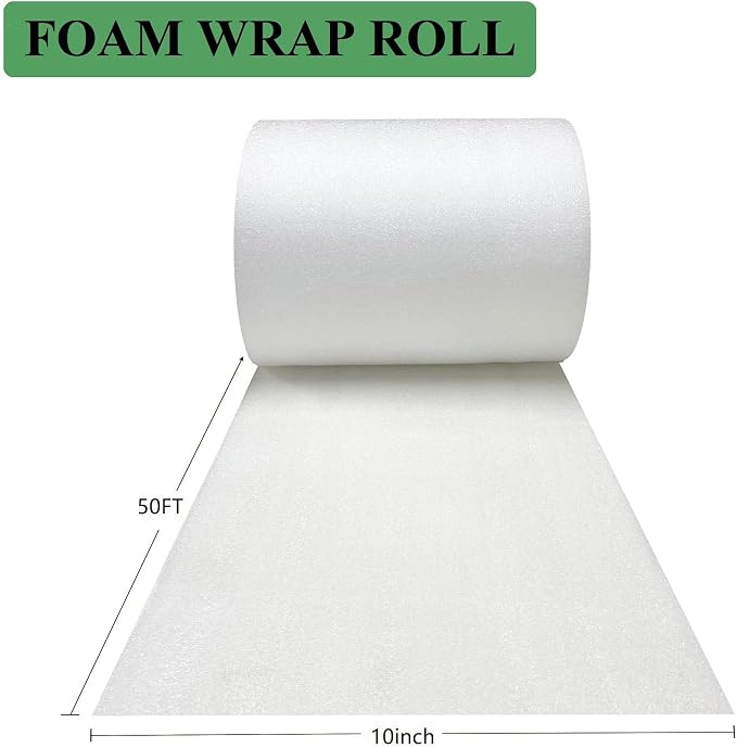 Foam Wrap Roll 10 Inch Wide x 50 FT Length Packing Foam Roll - Image 2