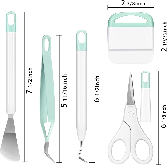 Ecraft Vinyl Weeding Tool Set: Vinyl Weeding Craft Basic kit 5 Pieces Including - Image 2