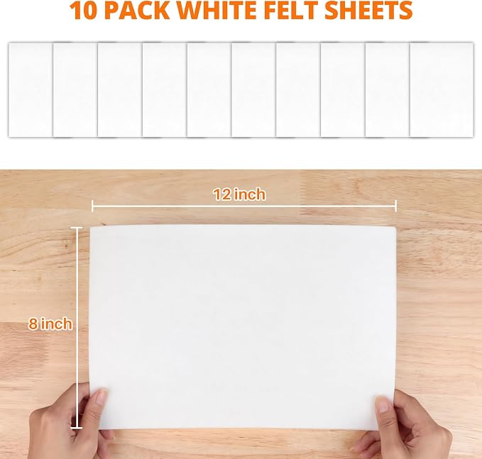 HTVRONT White Felt Sheets for Crafts - Image 2