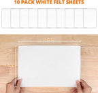 HTVRONT White Felt Sheets for Crafts - Image 2
