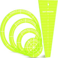 5 Pcs Acrylic Quilting Template Ruler 10 Inch Dresden Plate Template by Kigley