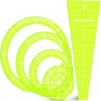 5 Pcs Acrylic Quilting Template Ruler 10 Inch Dresden Plate Template by Kigley