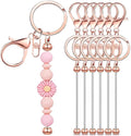 6 Pcs Beadable Keychain Bars Bulk by Sugiury