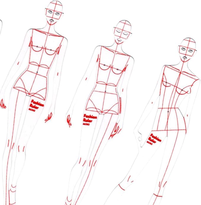 DYNWAVE 8 Pcs French Curve Template Ruler Set, Sewing Humanoid Patterns Design - Image 8