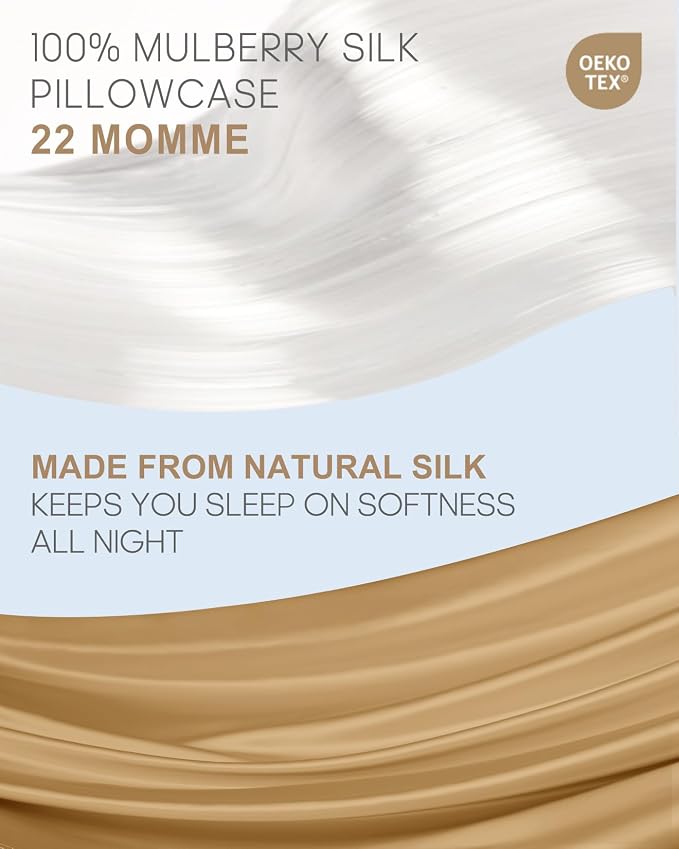 THXSILK Set of 2 100% Pure Mulberry Silk Pillowcases - Image 2