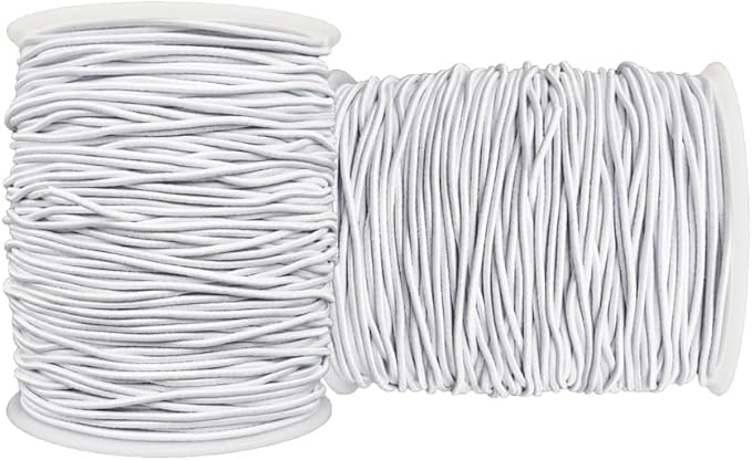 LUSTEMBER Stretchy String for Bracelets, 2 Rolls 1 mm Sturdy Elastic String by LUSTEMBER