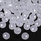 300pcs 8mm Crystal Glass Beads for Jewelry Making Faceted Rondelle Flat by Nitopupu