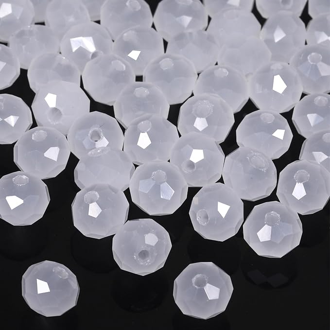 500pcs 6mm Crystal Glass Beads for Jewelry Making Faceted Rondelle Flat by Nitopupu