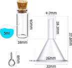 Yungyan 50 Pieces Small Mini Glass Bottles Jars - Image 2