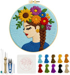 INFUNLY Flower Women Punch Needle Embroidery Kit by INFUNLY