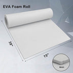 biguphate EVA Foam Roll - 4mm White Ultra High Density Craft Foam - 15 x 39 - Image 2