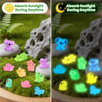 DIYDEC 184PCS Luminous Mini Resin Animals, Miniatures Figures Glow in The Dark - Image 5