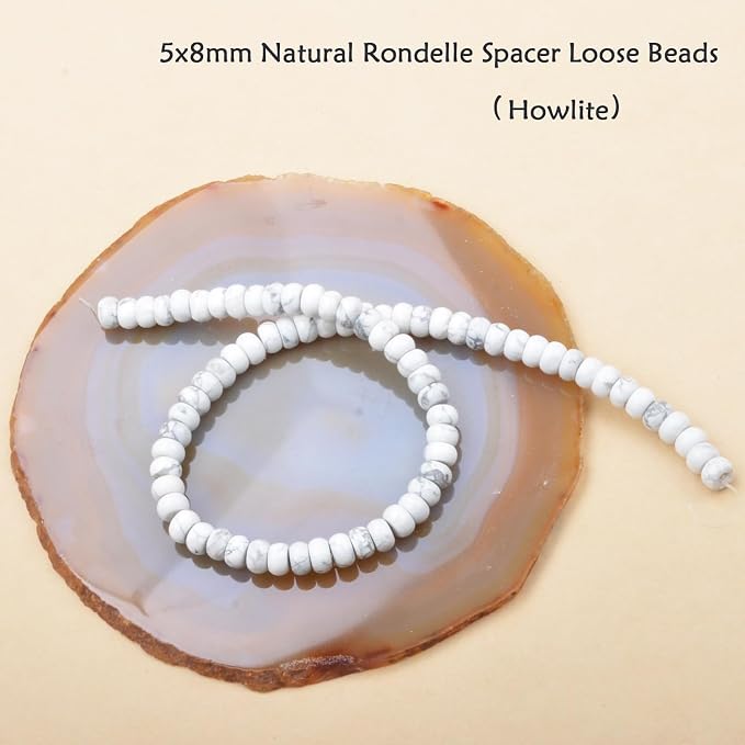 ICAI Beads 5x8mm Natural Rondelle Spacer Loose Beads - Image 3