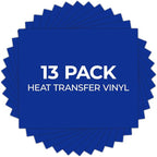 HTVRONT Royal Blue Heat Transfer Vinyl, 13 Pack | Royal Blue Iron on Vinyl by HTVRONT