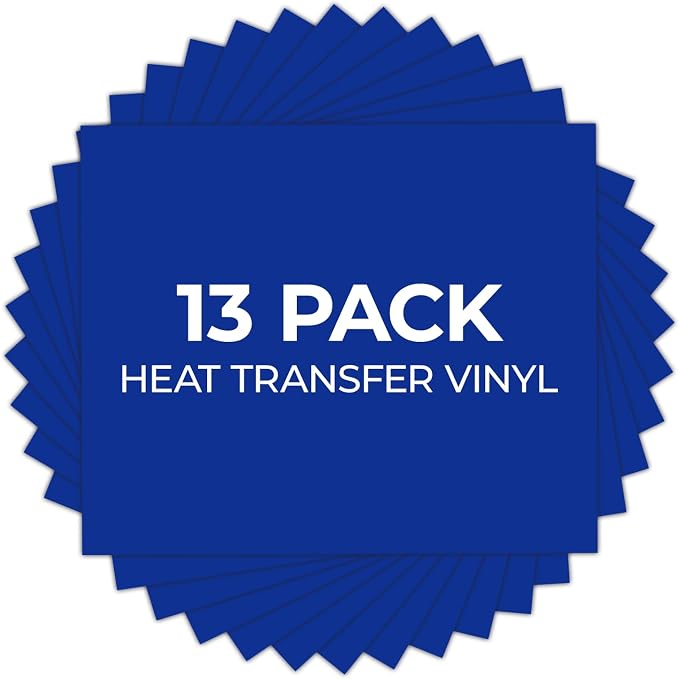 HTVRONT Royal Blue Heat Transfer Vinyl, 13 Pack | Royal Blue Iron on Vinyl by HTVRONT