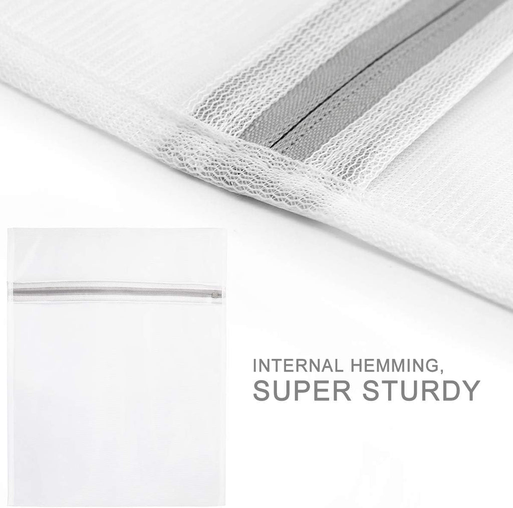 Muchfun 3Pcs Durable Fine Mesh Laundry Bags for Delicates 16 x 20 Inches (3, Large)