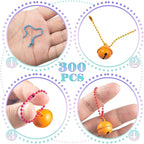 300Pcs Stainless Steel Ball Chain Set, 2.4mm Bead Chains 3.9 Inch Small Metal - Image 3