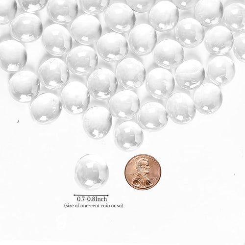 0.5lb Clear Glass Beads for Vases, Glass Pebbles - Image 2