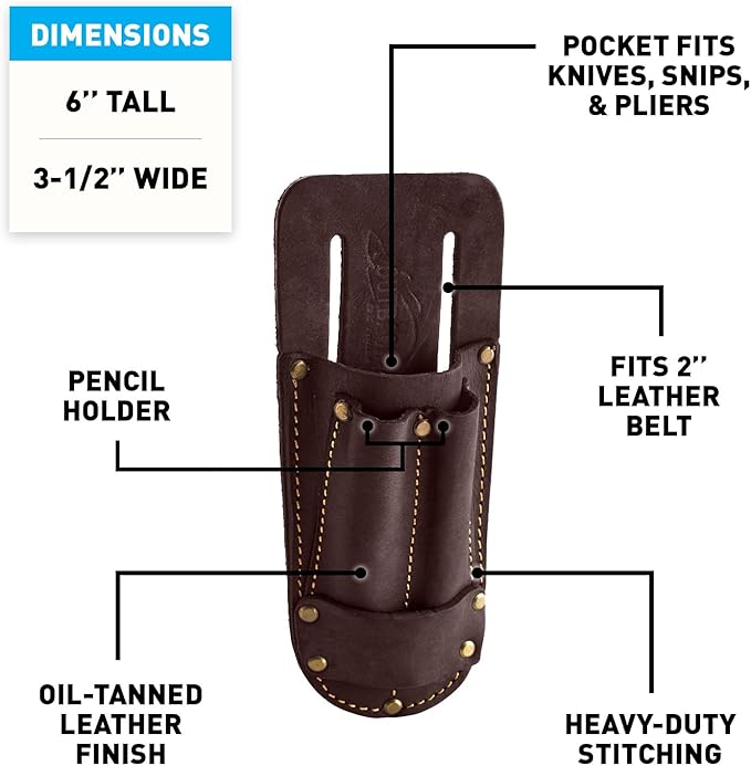 OX Tools Leather Tool Holsters & Pouches – Hammer, Tape Measure, Utility & - Image 2