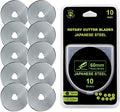HEADLEY TOOLS 60mm Rotary Cutter Blades 10 Pack Fits Olfa, Replacement Rotary by HeadleyTools