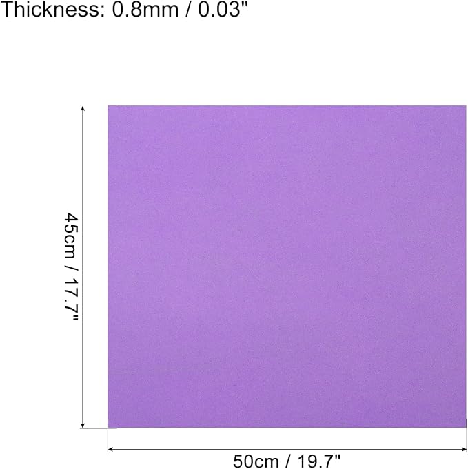 MECCANIXITY EVA Foam Sheets Dark Purple 19.7 Inch x 17.7 Inch 0.8mm Thick - Image 2