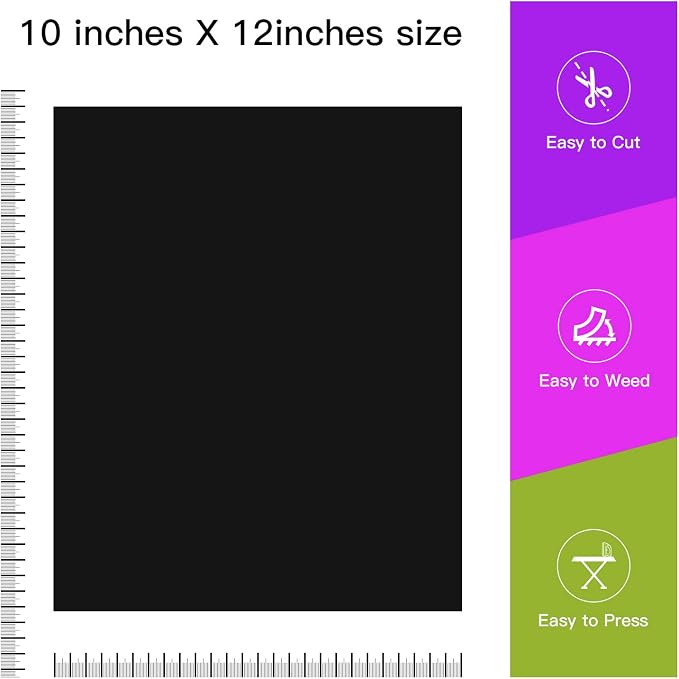 JANDJPACKAGING Black HTV Heat Transfer Vinyl - Image 5