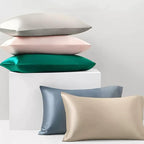 Beige Silk Pillow Cases Queen, 100% Mulberry Silk Pillowcase - Image 4