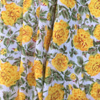 E-Tailor® Indian Ethnic 100% Cotton Voile Running Hand Block Print Natural - Image 3