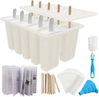 Miaowoof Homemade Popsicle Molds, 10-Cav Non-BPA Silicone Ice Pop Maker by Miaowoof
