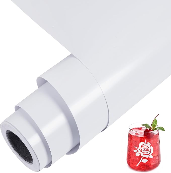 TORC White Permanent Vinyl 12" x 14 FT Glossy White Adhesive Vinyl Roll by TORC