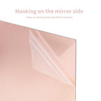 5 Pack Rose Gold Mirrored Acrylic Sheets, 12x12 Inch, 1/8 in Thick | Plastic - Image 3