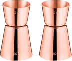 Briout Jigger for Bartending, Flat Edge Rose Gold by Briout