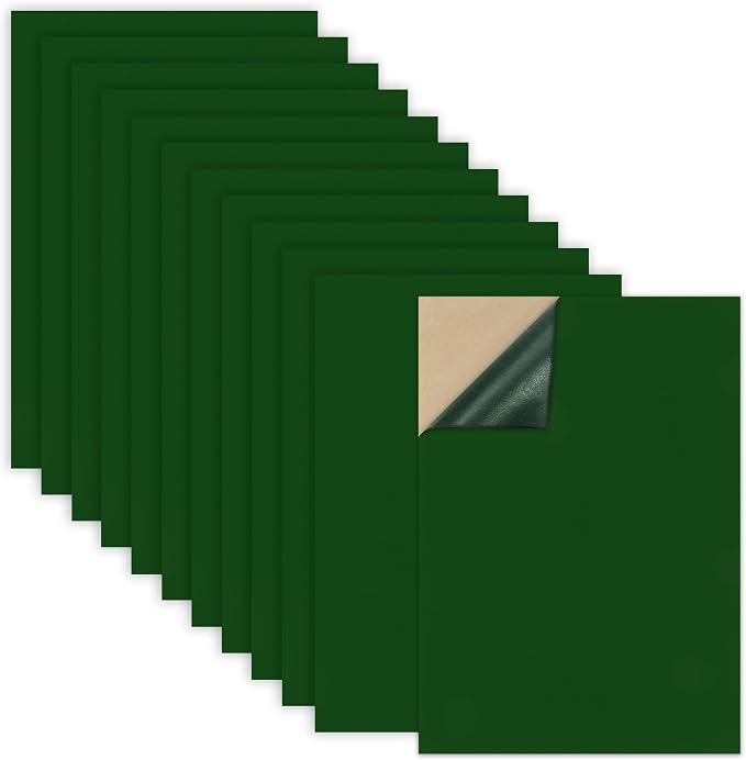 Caydo 12PCS Self Adhesive Felt Sheets, Soft Velvet Green Felt Fabric by Caydo
