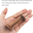 HAHIYO 3Inch/7.5cm 3PCs Light Brown Color Wood Spool - Image 3