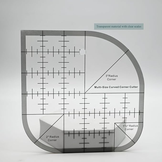 Quilting Ruler, Quilting Templates, Sewing Quilt Rulers, Acrylic Curved Corner - Image 4