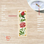 FREEBLOSS 6 Set Cross Stitch Bookmark Kit Cross Stitch Kit Vine Flowers Stamped - Image 3