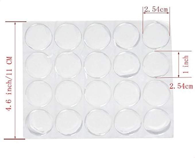 yueton Pack of 100 Clear 1" Round Craft Bottle Caps Epoxy Self Adhesive Stickers - Image 2