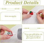 FINGERINSPIRE 50PCS Crochet Appliques 5 Style Fruit Sew On Patch Strawberry - Image 3