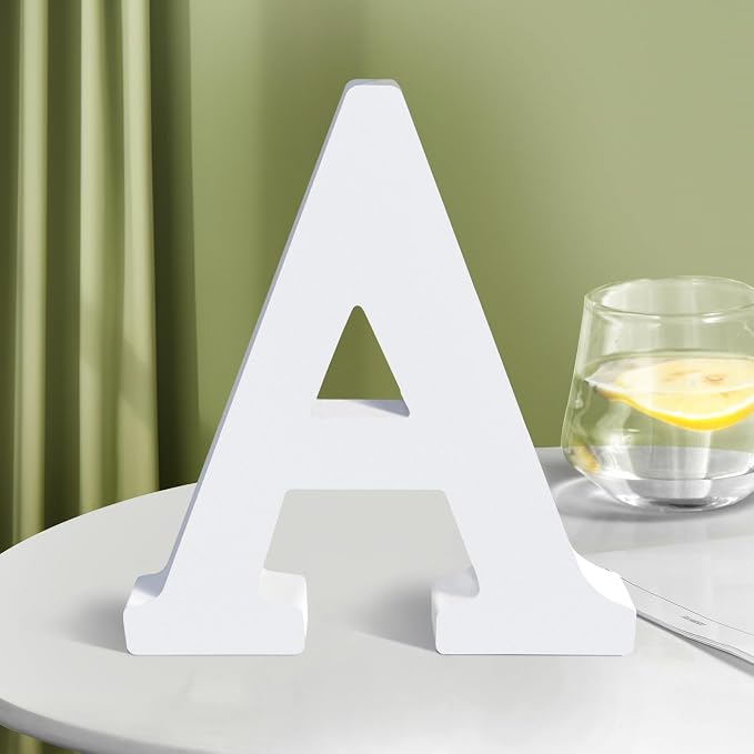 White Wooden Letters 8 Inch for Wall Decor, Large Unfinished Wood Letters for - Image 6