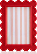 AceOrbit 4x6 Inches Red Flower Wavy Scalloped Picture Frame Cute Wavy Edge by Unknown