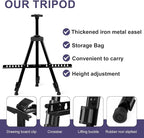 AROIC10 Pack Painting Display Easel Stand Portable Adjustable Metal Tripod - Image 4