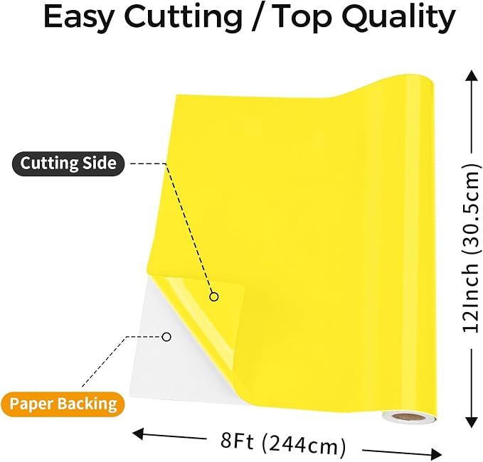 IModeur Glossy Yellow Permanent Vinyl - Image 2
