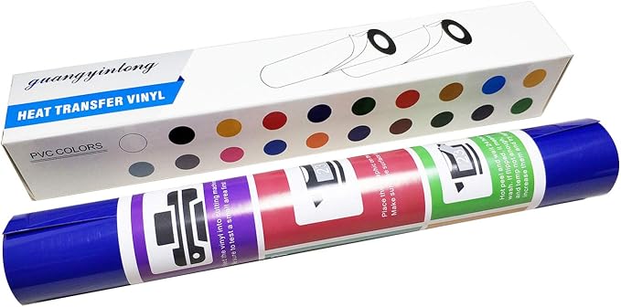 guangyintong Blue Heat Transfer Vinyl HTV Rolls, Glossy Surface HTV Vinyl - Image 7