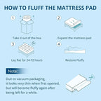 YUGYVOB Mattress Pad Extra Thick, and Breathable Twin Mattress Topper 8-21" - Image 8